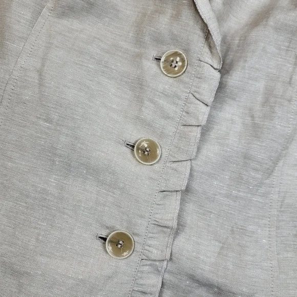 Lane Bryant Blazer JACKET Linen Blend Womens Size 20 Ruffle 3/4 Sleeves NWT - Picture 12 of 16